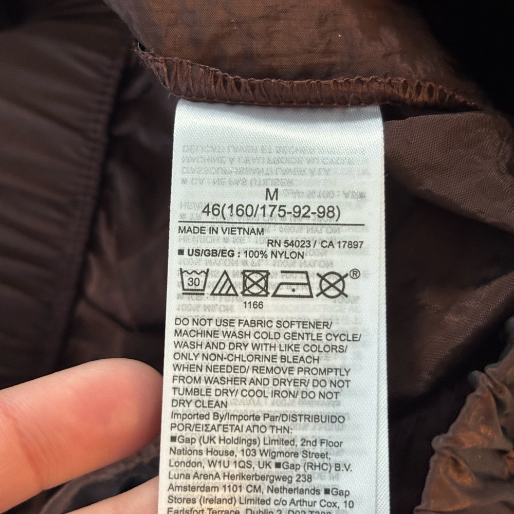 Gap Women’s Brown Windbreaker Pants - Picture 8 of 9